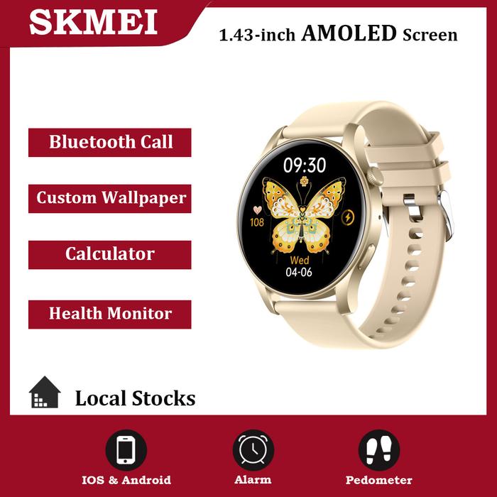 jam tangan pintar skmei tampilan feminim