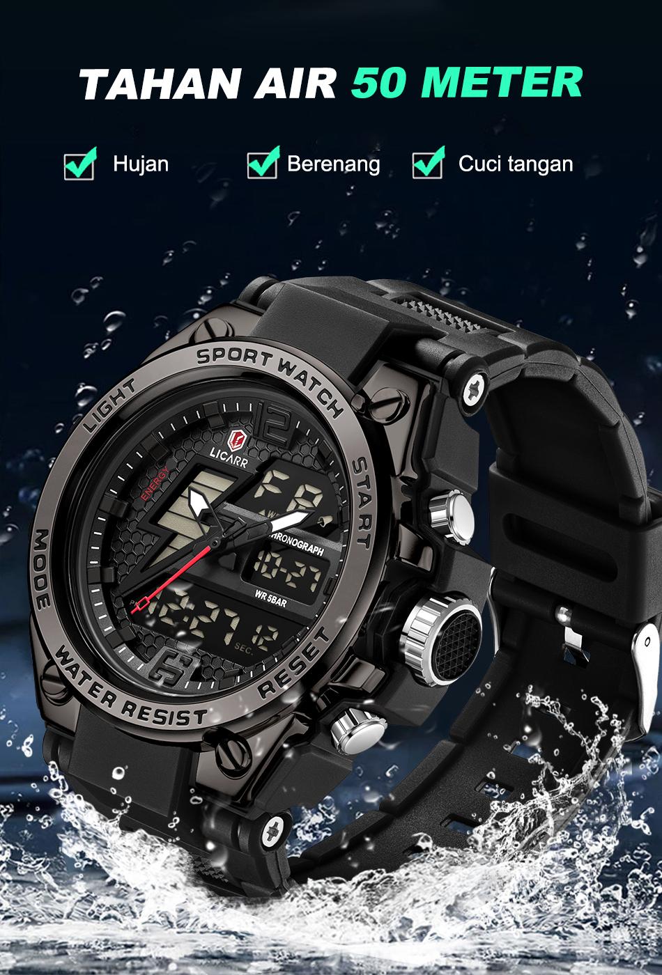 jam tangan pria anti air cocok untuk traveling dan petualangan