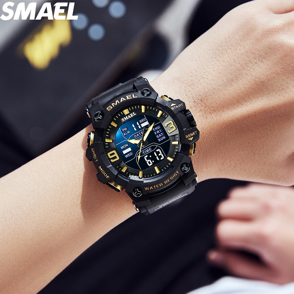 jam tangan pria anti air dengan fitur stopwatch dan alarm