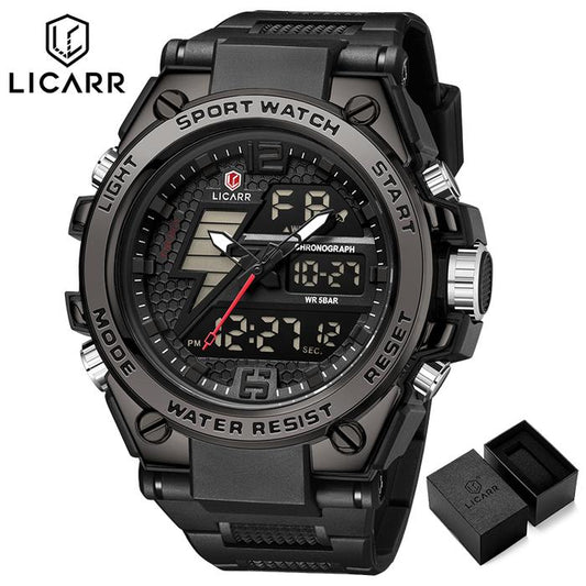 jam tangan pria anti air dengan layar digital dan analog