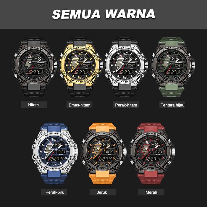 jam tangan pria sporty anti air dengan fitur stopwatch