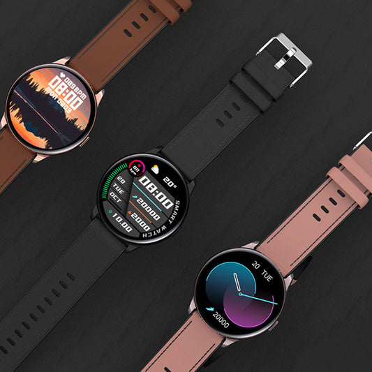 jam tangan smartwatch pria elegan hitam