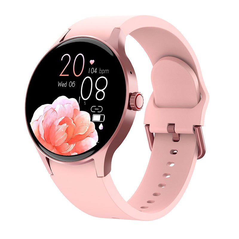 smartwatch bulat dengan desain elegan dan modern