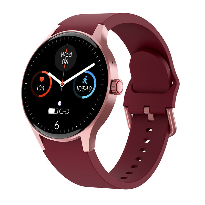 smartwatch bulat dengan layar cerah dan tajam
