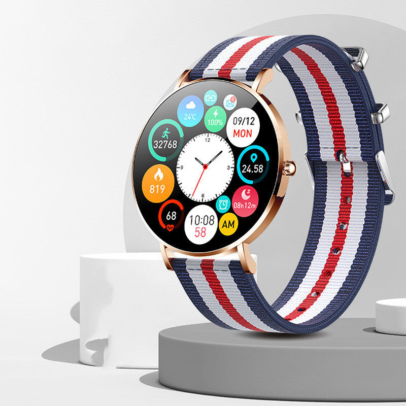 smartwatch bulat dengan pelacakan olahraga yang presisi