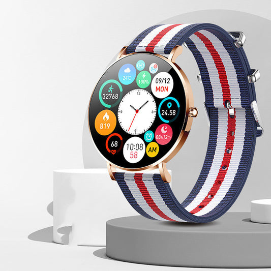 smartwatch bulat dengan pelacakan olahraga yang presisi