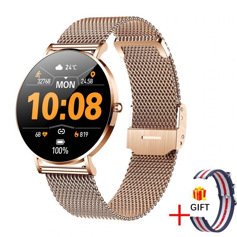 smartwatch bulat untuk pelacakan langkah berjalan atau berlari