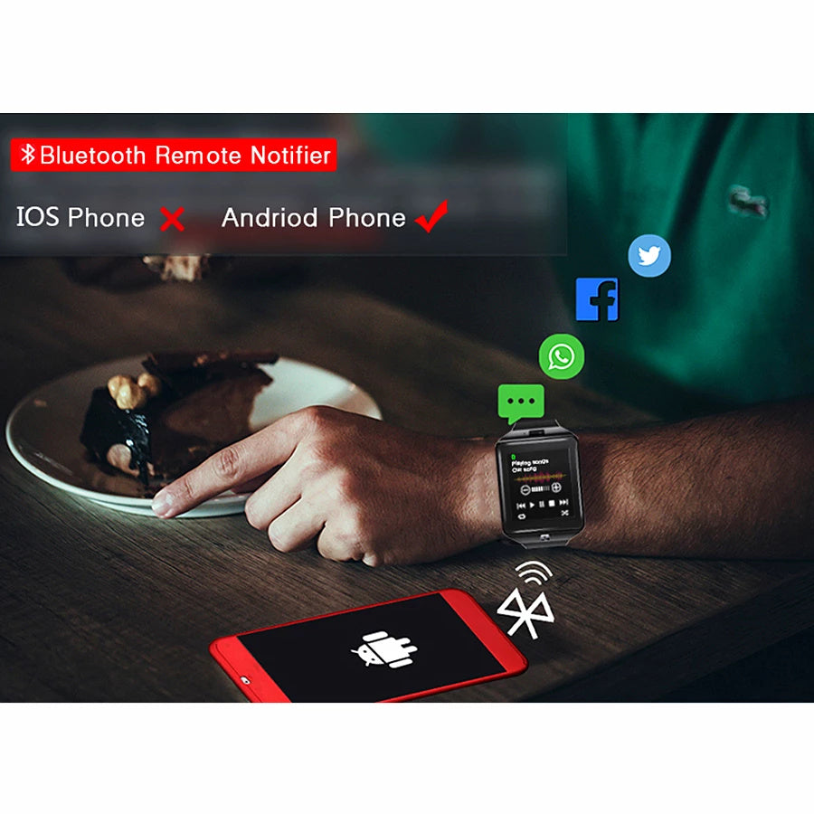 smartwatch dz09 tampak samping body stylish
