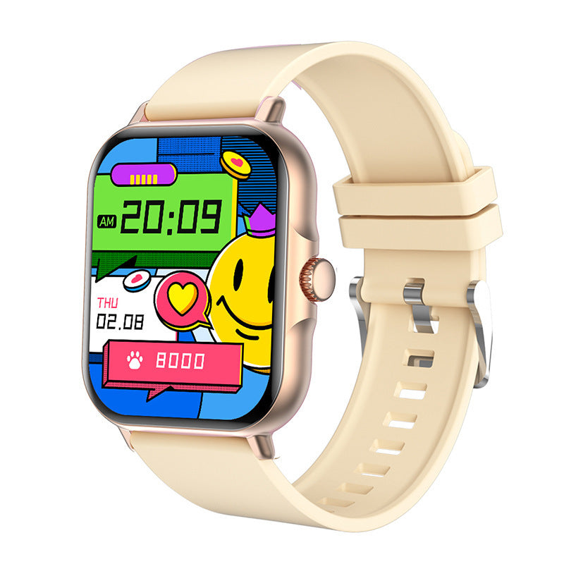 smartwatch gold steel belt modern dan elegan
