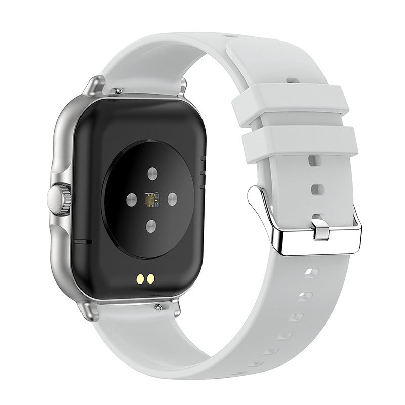 smartwatch multifungsi dengan tali besi hitam