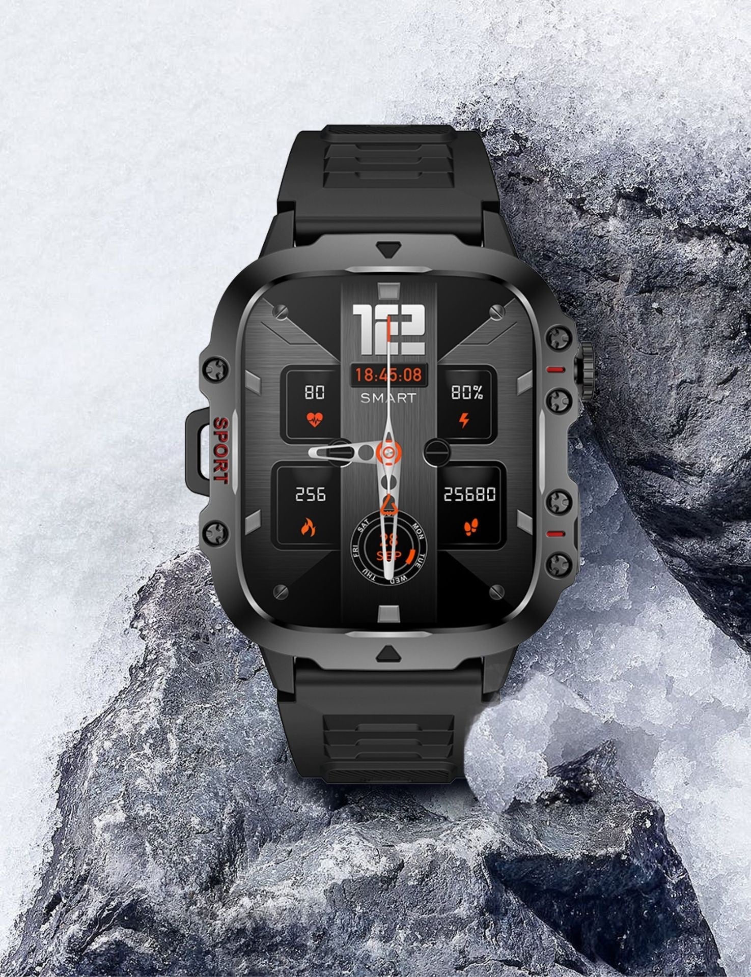 smartwatch outdoor dengan monitor detak jantung