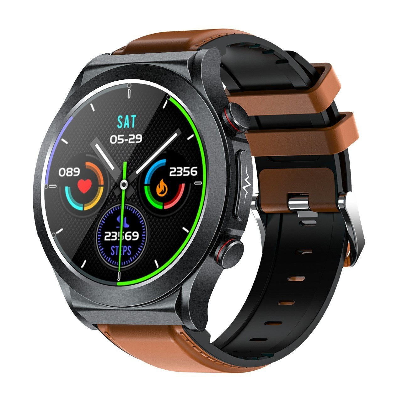 smartwatch tahan air warna hitam elegan